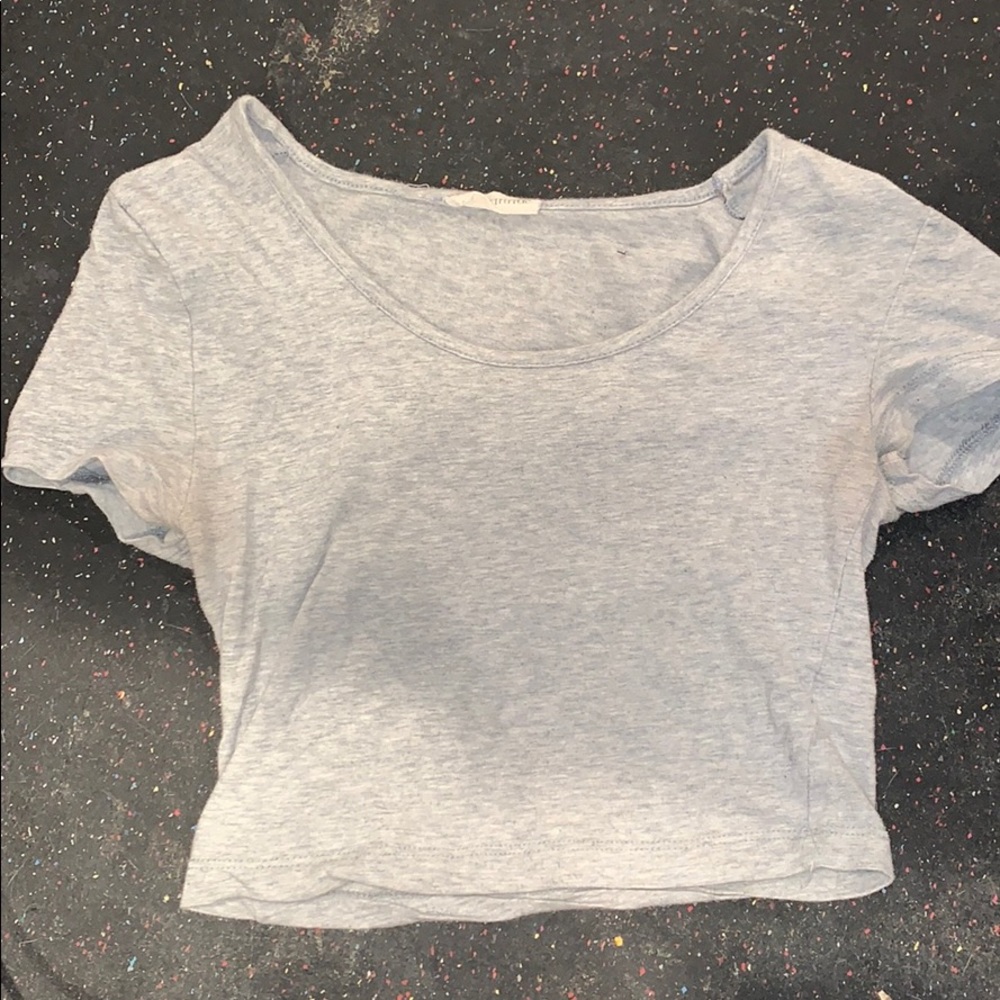 Gray crop top